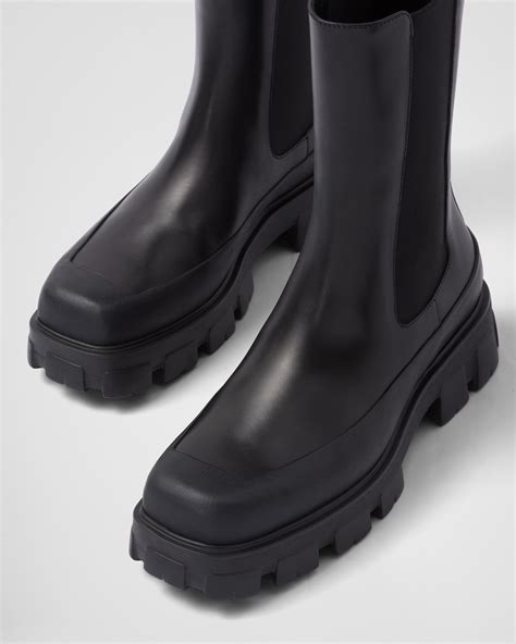 prada snow boots.|prada chelsea ankle boots.